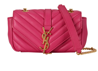 College Mini Chain, £595, Handbags, Pink, Leather, Front view